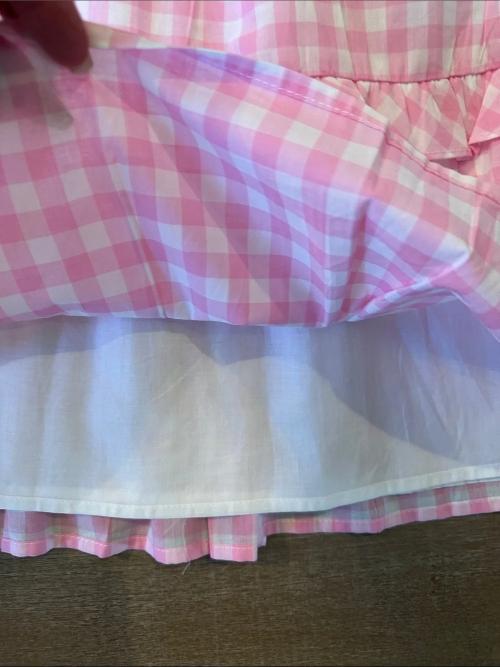 Janie and Jack Pink Gingham Ruffle Sundress NWOT